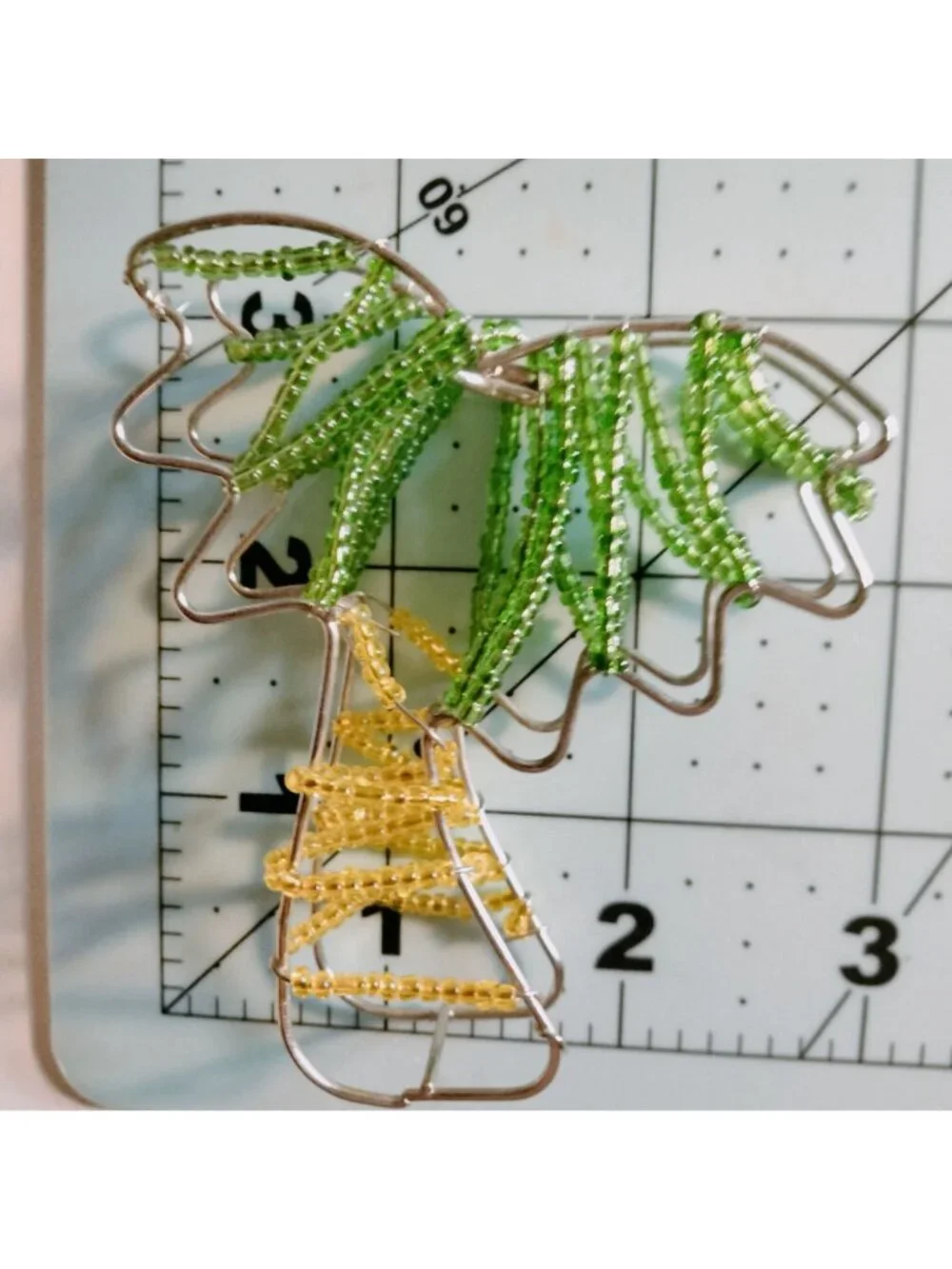 Beaded Wire Palm Tree Cake Topper Figurine Handmade